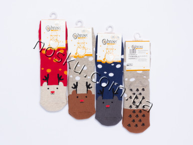 Шкарпетки дитячі махрові з гальмами 12 пар ТМ Bross 33154