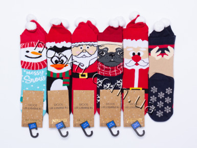 Шкарпетки дитячі новорічні махрові з гальмами 12 пар ТМ Ekmen 33002