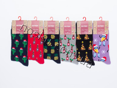 Шкарпетки чоловічі новорічні 12 пар ТМ Ekmen 12068