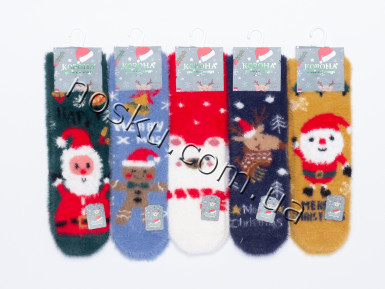 Шкарпетки дитячі новорічні норка 10 пар ТМ Корона 33215