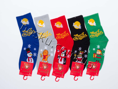 Шкарпетки жіночі новорічні 10 пар ТМ Золото 22311