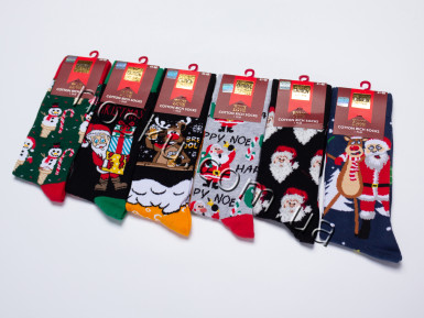 Шкарпетки чоловічі новорічні 12 пар ТМ Ekmen 12071