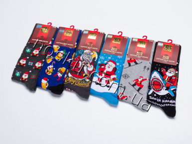 Шкарпетки чоловічі новорічні 12 пар ТМ Ekmen 12109