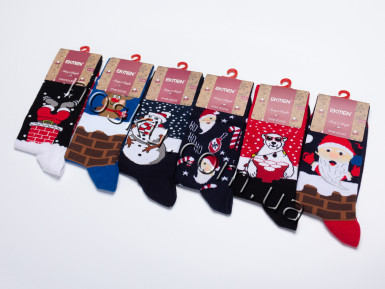 Шкарпетки чоловічі новорічні 12 пар ТМ Ekmen 12110