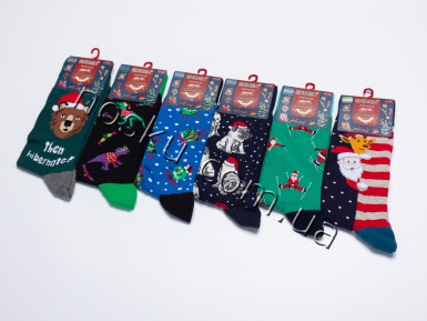 Шкарпетки чоловічі новорічні 12 пар ТМ Ekmen 12111