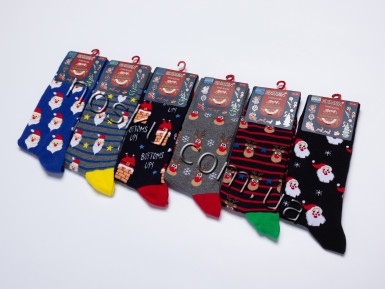 Шкарпетки чоловічі новорічні 12 пар ТМ Ekmen 12075