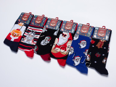 Шкарпетки чоловічі новорічні 12 пар ТМ Ekmen 12076