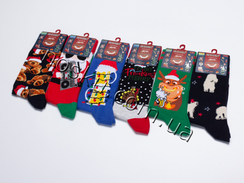 Шкарпетки чоловічі новорічні 12 пар ТМ Ekmen 12112