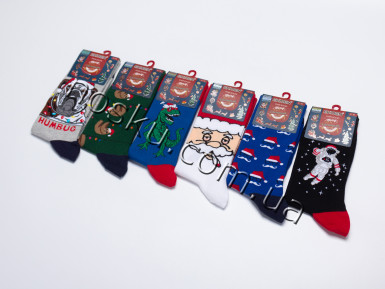 Шкарпетки чоловічі новорічні 12 пар ТМ Ekmen 12113