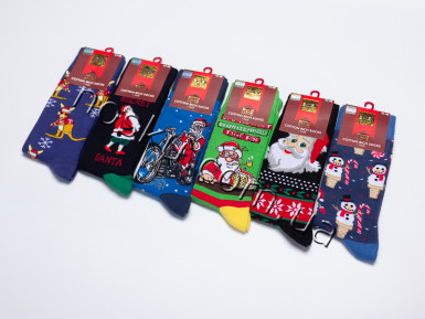 Шкарпетки чоловічі новорічні 12 пар ТМ Ekmen 12114