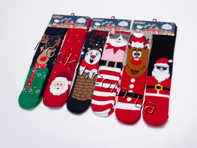 Шкарпетки жіночі новорічні махрові 12 пар ТМ Ekmen 23070
