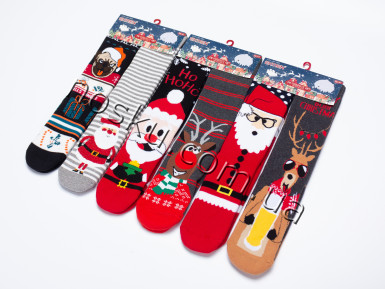Шкарпетки жіночі новорічні махрові 12 пар ТМ Ekmen 23009