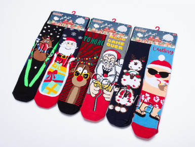 Шкарпетки жіночі новорічні махрові 12 пар ТМ Ekmen 23010