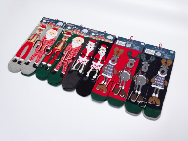 Шкарпетки жіночі новорічні махрові 12 пар ТМ Ekmen 23106