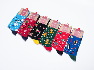 Шкарпетки чоловічі новорічні 12 пар ТМ Ekmen 12077