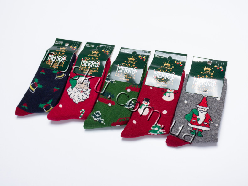 Шкарпетки чоловічі новорічні 10 пар ТМ Корона 13240