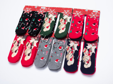 Шкарпетки жіночі новорічні махрові 12 пар ТМ Pier Lone 23040