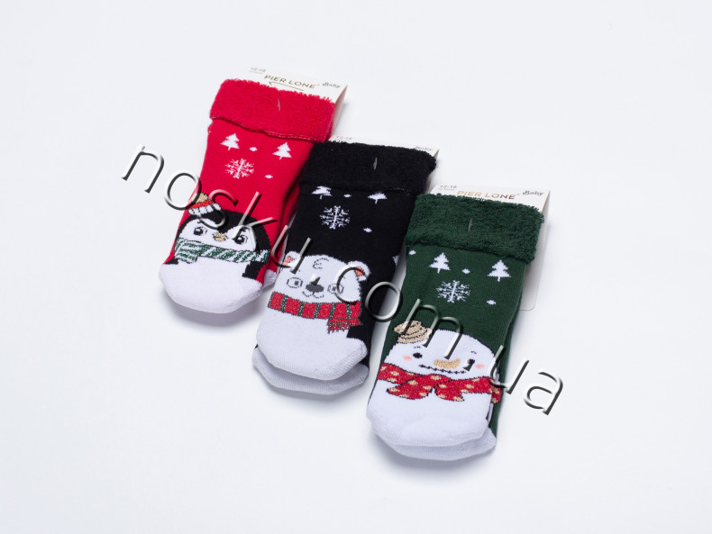 Шкарпетки дитячі новорічні махрові 12 пар ТМ Pier Lone 33107