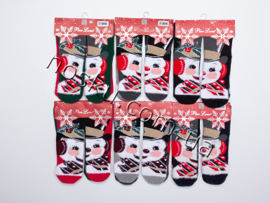 Шкарпетки жіночі новорічні махрові 12 пар ТМ Pier Lone 23077