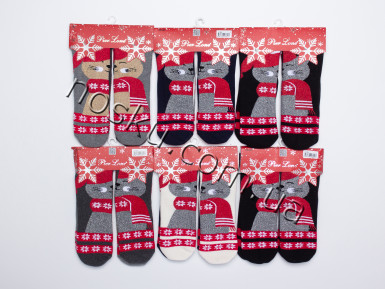 Шкарпетки жіночі новорічні махрові 12 пар ТМ Pier Lone 23078